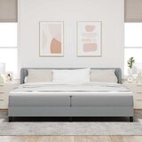 Krevet s opruga kutije Svjetlosiva 200 x 200 cm tkanina | Eponuda.com