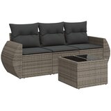  4-dijelni set vrtnih sofa od poliratana s jastucima sivi | shoptok.hr