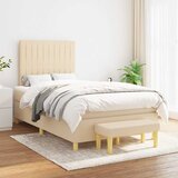  box spring s madracem krem 120 x 190 cm od tkanine | shoptok.hr