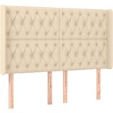  Krevet box spring s madracem LED krem 140x190 cm od tkanine | shoptok.hr