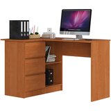 AKORD B16 Kotna Pisalna Miza, Leva Izvedba, Jelša, (5000332962) | Shoptok.si
