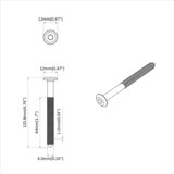  Vijak 12 pcs Srebrno M6 x 100 mm Čelik | Eponuda.com