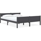  Okvir za krevet od masivne borovine sivi 120 x 200 cm | shoptok.hr