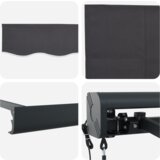 vidaXL Avtomatska retraktibilna tenda oranžne in bele barve 350x250 cm | Shoptok.si