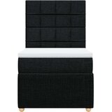  Krevet s oprugama i madracem crni 90x200 cm od tkanine | shoptok.hr