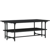  The Living Store Klubska mizica črna 100x50x40 cm inženirski les - Klubska Mizica, (21502183) | Shoptok.si