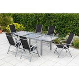 Gardenson Raztegljiva Vrtna Miza Ambia, Steklo, Aluminij, 200-300x110 | Shoptok.si