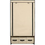  Garderobna omara krem 87x49x159 cm iz blaga, (20824515) | Shoptok.si