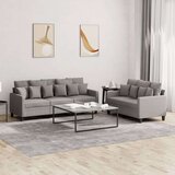  2-dijelni set sofa s jastucima smeđesivi od tkanine | shoptok.hr