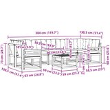  Set vanjskih sofa 8 kom. Bijela i krem | shoptok.hr