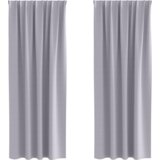 vidaXL Zavese z zavesami 2 pcs Metalno siva 245 x 140 cm Poliester | Shoptok.si
