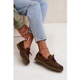 Boto Women's Loafers With Laces Dark Green Calivra Cijene