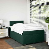 Box spring krevet s madracem tamnozeleni 120x200 cm baršunasti | shoptok.hr