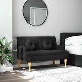  Klupa s jastucima crna 113 x 64,5 x 75,5 cm od tkanine | shoptok.hr
