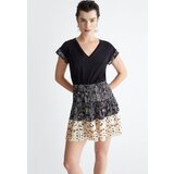 Liu Jo Obleka kremna / črna / bela | Shoptok.si