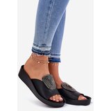 S. BARSKI Leather Ladies Slippers With Decoration | Shoptok.si