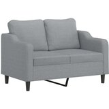  Dvosjed s ukrasnim jastucima svjetlosivi 120 cm od tkanine | shoptok.hr