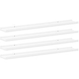  Zidne police 4 kom bijele 100 x 9 x 3 cm | Eponuda.com