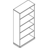 eurokraft pro P12 - Regal, VxŠxG 1869 x 800 x 442 mm, bel | Shoptok.si