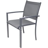  Saska Garden set od 2 vrtne stolice Textilene 57 × 57 × 88 cm – sive | shoptok.hr