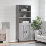 vidaXL Visoka komoda siva sonome 69 5x34x180 cm od konstruiranog drva | shoptok.hr