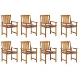 The Living Store Vrtni stoli z blazinami 8 kosov trden akacijev les - Vrtni Stol, (21478376) | Shoptok.si