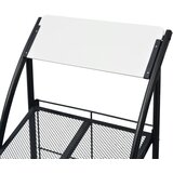vidaXL stalak za časopise 47x40x134 cm crno bijeli A4 | shoptok.hr