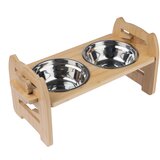 Modern Living dvostruka zdjelica s postoljem od bambusa Ubud - 550 ml, D 42 x Š 19 x V 20 cm | shoptok.hr