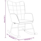  Stolica za ljuljanje od tkanine boja senfa | shoptok.hr
