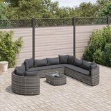  10-dijelni set vrtnih sofa od poliratana s jastucima sivi | shoptok.hr