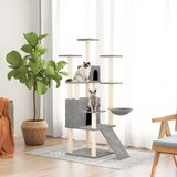  Penjalica za mačke sa stupovima za grebanje svjetlosiva 154 cm | shoptok.hr