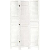  Sobna pregrada s 3 panela retro bijela od masivnog drva paulovnije | Shoptok.si
