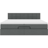 vidaXL Otomanski krevet s madracem tamnosivi 200x200 cm od tkanine | shoptok.hr