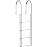  Ljestve za pristanište s 4 stepenice Srebrno 45 ×11,5 ×162 cm | Eponuda.com