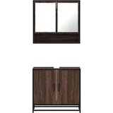 vidaXL 2-dijelni set kupaonskog namještaja boja smeđeg hrasta drveni | shoptok.hr