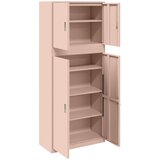 Ormarić za pohranu 2 kom. Ružičasta 90 x 40 x 210 cm Čelik | shoptok.hr