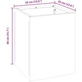  Vrtna saksija Nehrđajući čelik 32 x 32 x 40 cm Nehrđajući čelik | shoptok.hr