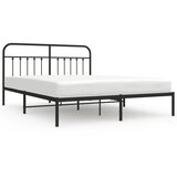 Maison Chic Kovinski Posteljni okvir - Dvoposteljna postelja - Zakonska postelja z vzglavjem črn 183x213 cm, (21693285) | Shoptok.si