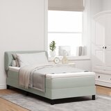 vidaXL Krevet na lameli s madracem svjetlosiva 100x200 cm baršun | shoptok.hr