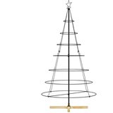  Božićno drvo u obliku čunja s stalakom Crna 180,5 cm Čelik | shoptok.hr