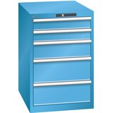 LISTA Predalnik s 5 predali, ŠxGxV 564 x 724 x 850 mm, svetlo moder | Shoptok.si