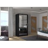 ADRK Drsna omara z ogledalom NEVIO, 100 cm - ČRNA | Shoptok.si