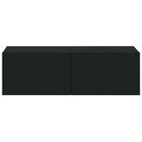  Zidni TV ormarići 4 kom crni 100 x 30 x 30 cm | shoptok.hr