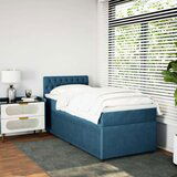 vidaXL Box spring krevet s madracem plavi 80 x 200 cm baršunasti | shoptok.hr
