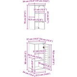 vidaXL Set namještaja za kupaonicu 2 pcs Smeđa i medena smeđa | shoptok.hr