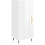 vidaXL Komoda visok sijaj bela 34,5x34x90 cm inženirski les | Shoptok.si
