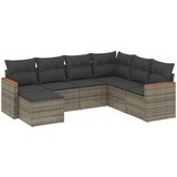 vidaXL 7-dijelni set vrtnih sofa sivi od poliratana | shoptok.hr