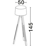 Nova Luce Bijela/u prirodnoj boji stojeća svjetiljka (visina 145 cm) Leroy – | shoptok.hr