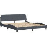 Krevet s madracem Dover tamnosivi 180x200 cm baršunasti | Eponuda.com