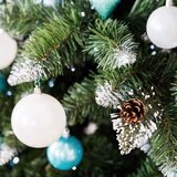 Set Božićnih kuglica od bijele plastike, 8 cm, 20 komada | shoptok.hr